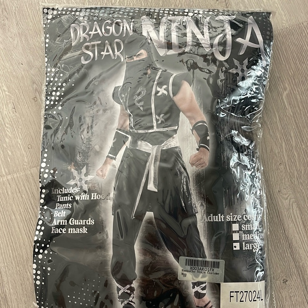 Ninja Costume for Men - Black